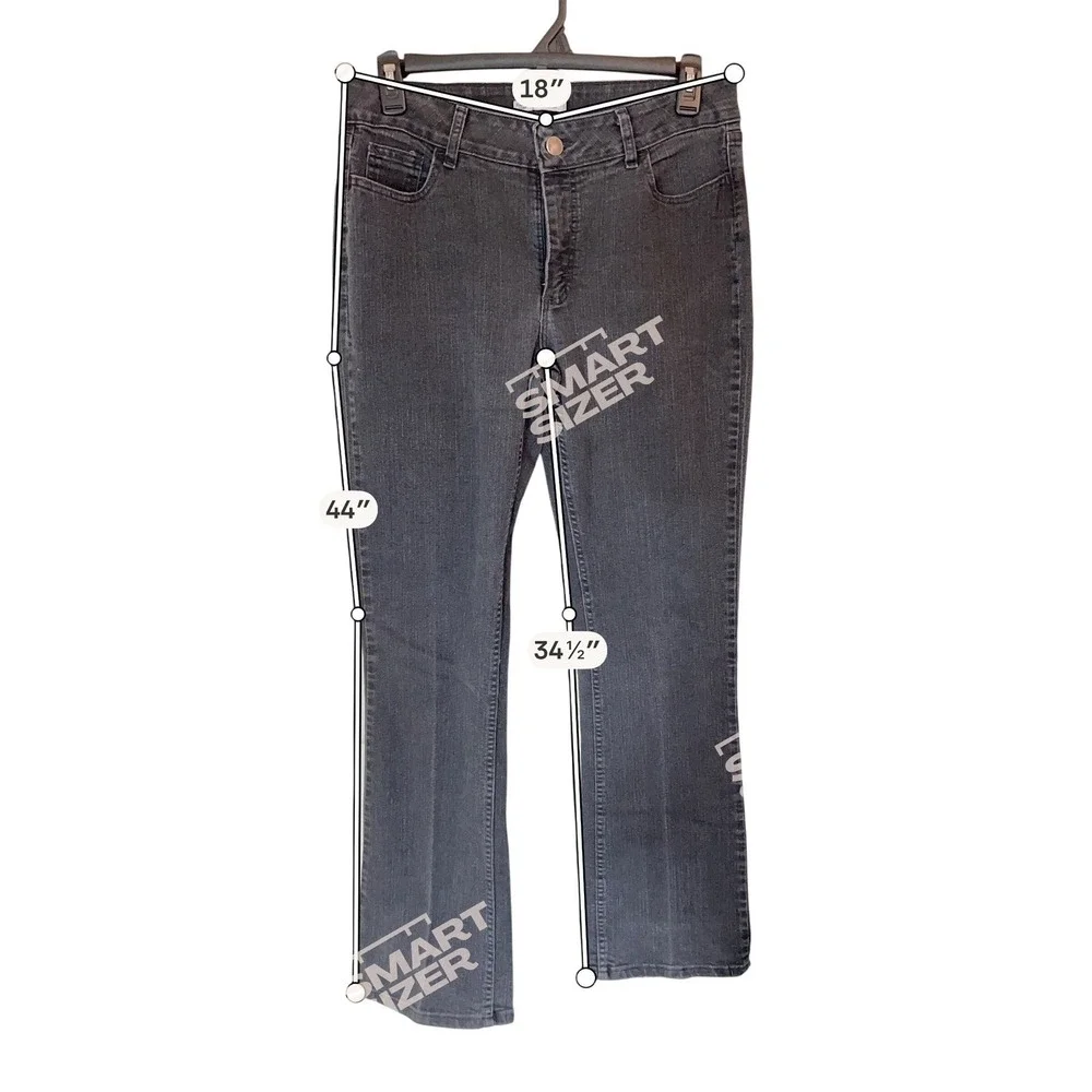 Riders by Lee‎ Jeans Womens 14L Black Mid Rise Bootcut Faded Casual Y2K Classic
